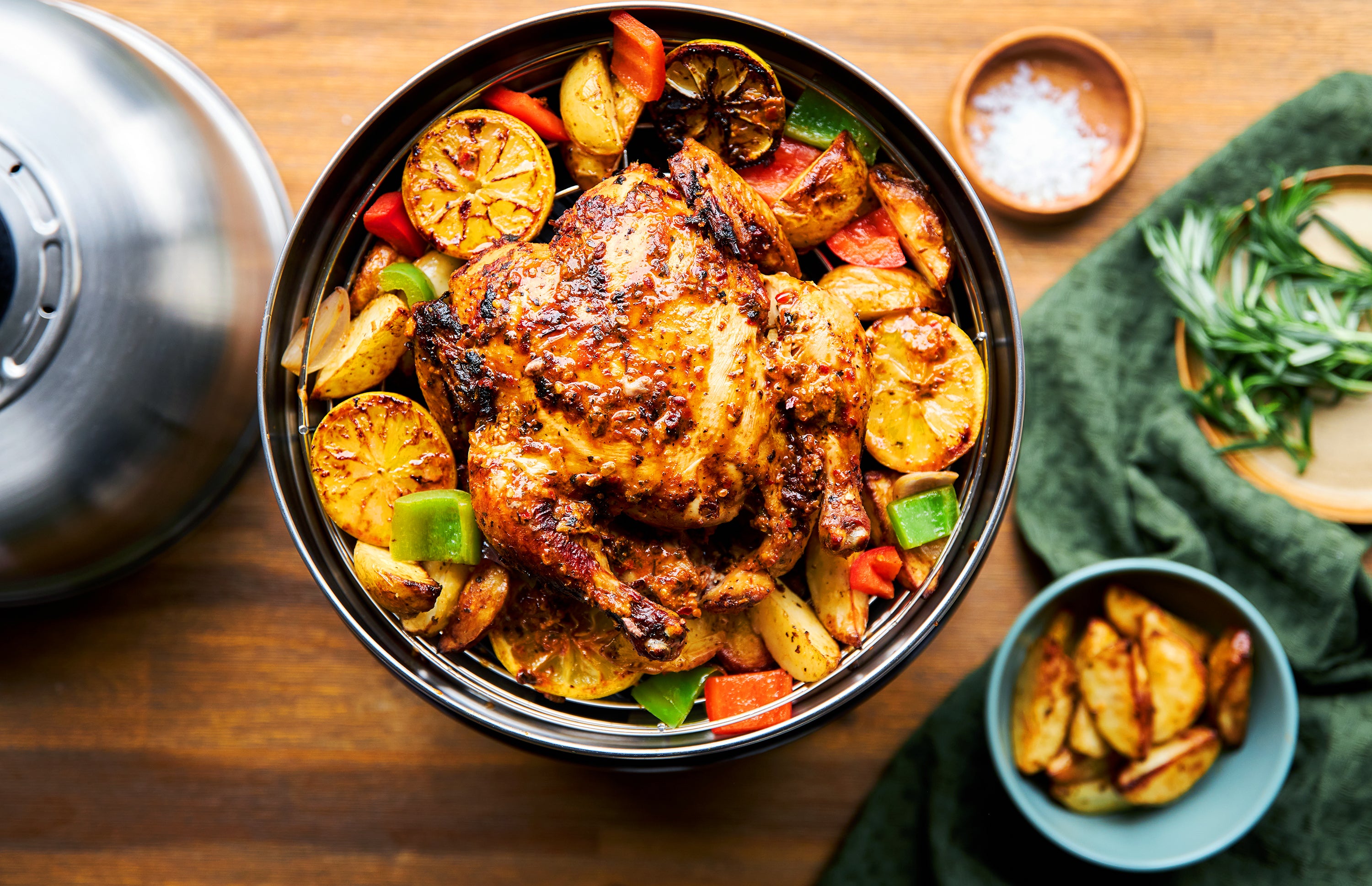 Rostizador en stand con extensión de domo Ø30cm